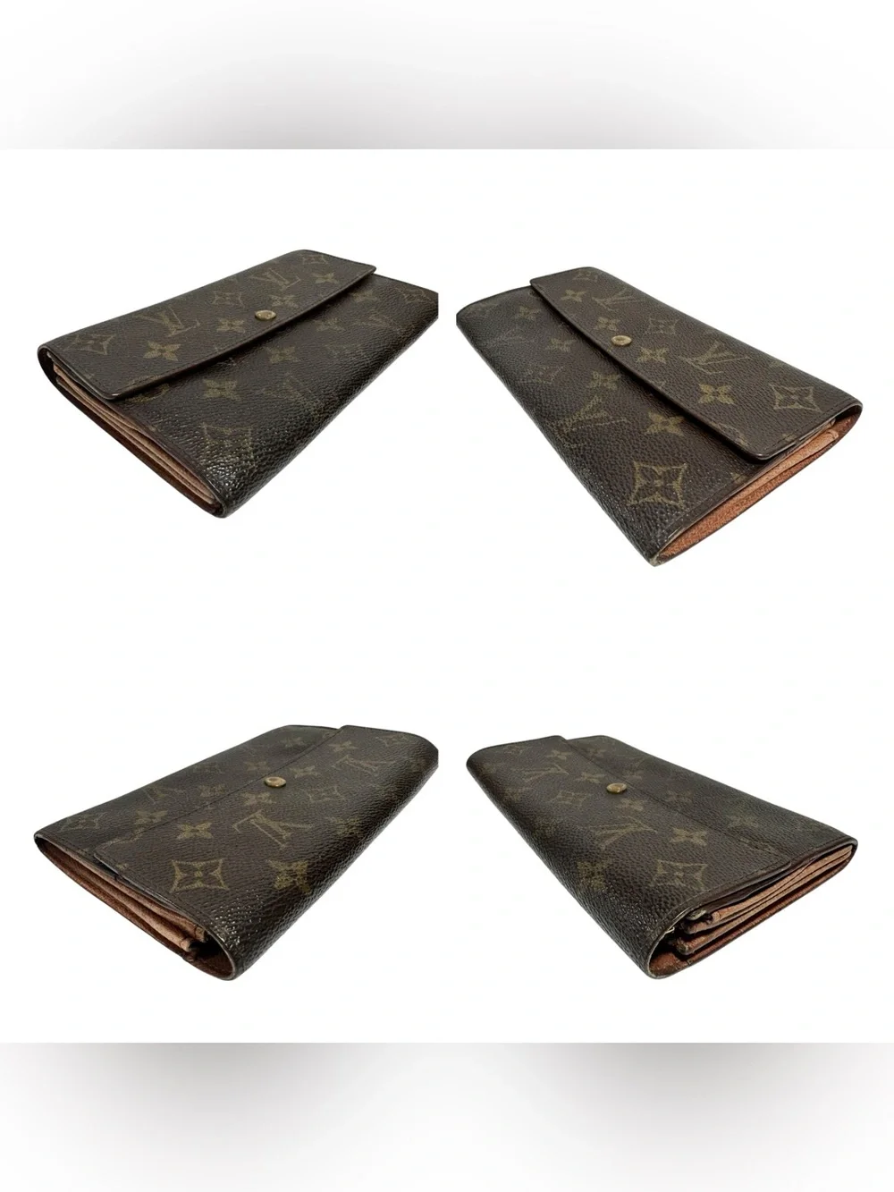 Louis Vuitton Sarah Monogram Leather Long 1999 Vintage Wallet on Chain